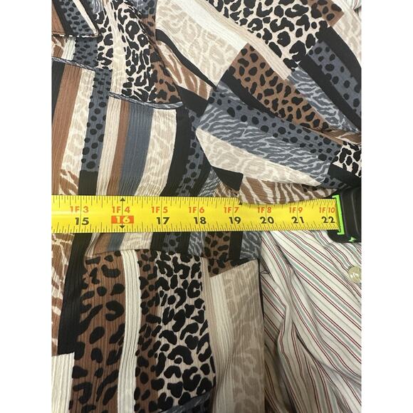 Vtg Donn Kenny Animal Print Long Sleeve Button Up Size Small - Picture 5 of 6